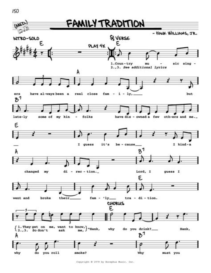 Lyrics Family Tradition |